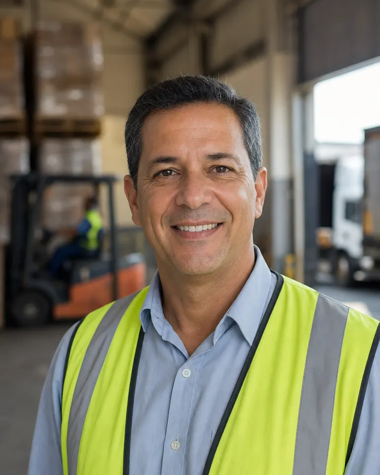 Retrato de um diretor de operações de transportadora
